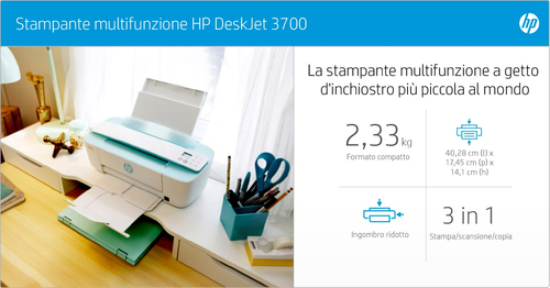 STAMPANTE A GETTO D'INCHIOSTRO HP DESKJET 3760 MULTIFUNZIONE